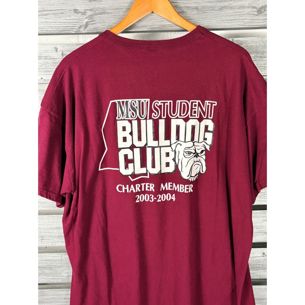 Vtg Russell Athletic Mississippi State MSU Student Bulldog Club Shirt XL 2003
